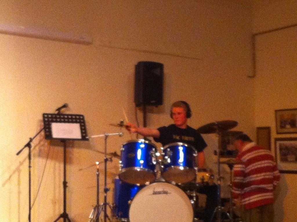 Johnny on the drums